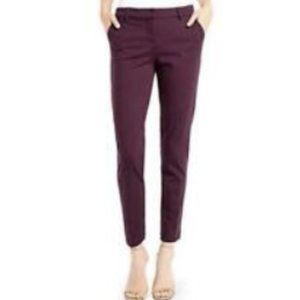 New Liverpool Kelsey Aubergine Stretch Ponte Pant Burgundy Size 4 /27